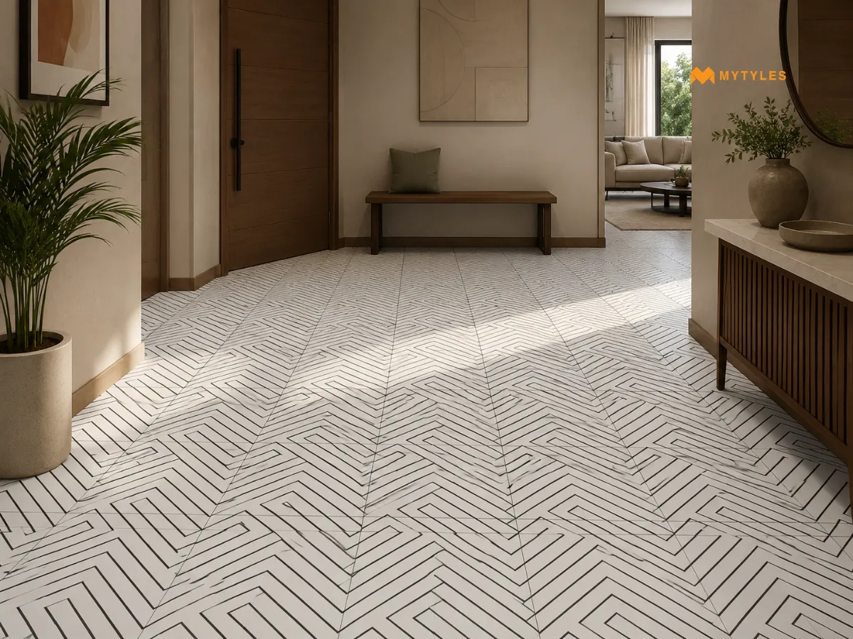 Geometric Floor Tiles For A Modern Home